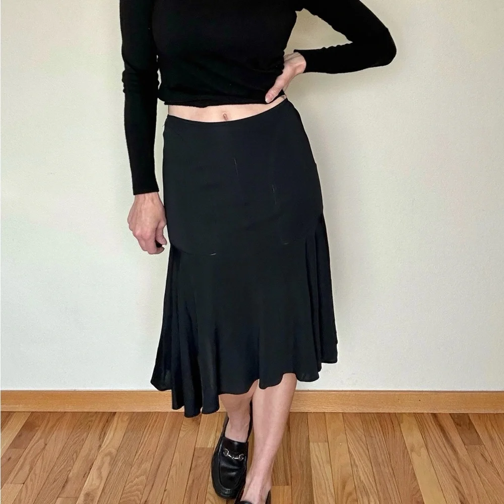Vintage ALAÏA Fitted Stretch Tulip Flare Designer Skirt - Picture 16 of 16
